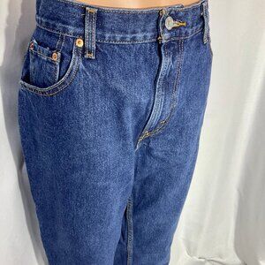 Levis 550 Sz 12 Relaxed Tapered Dark Wash Jeans Womens Denim Vintage Y2K